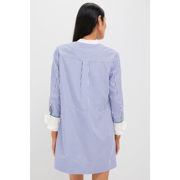 POMANDER PLACE Blue Stripe Rohan Shirt Dress Size XS NWT Retail $128 Tuckernuck - Picture 2 of 8